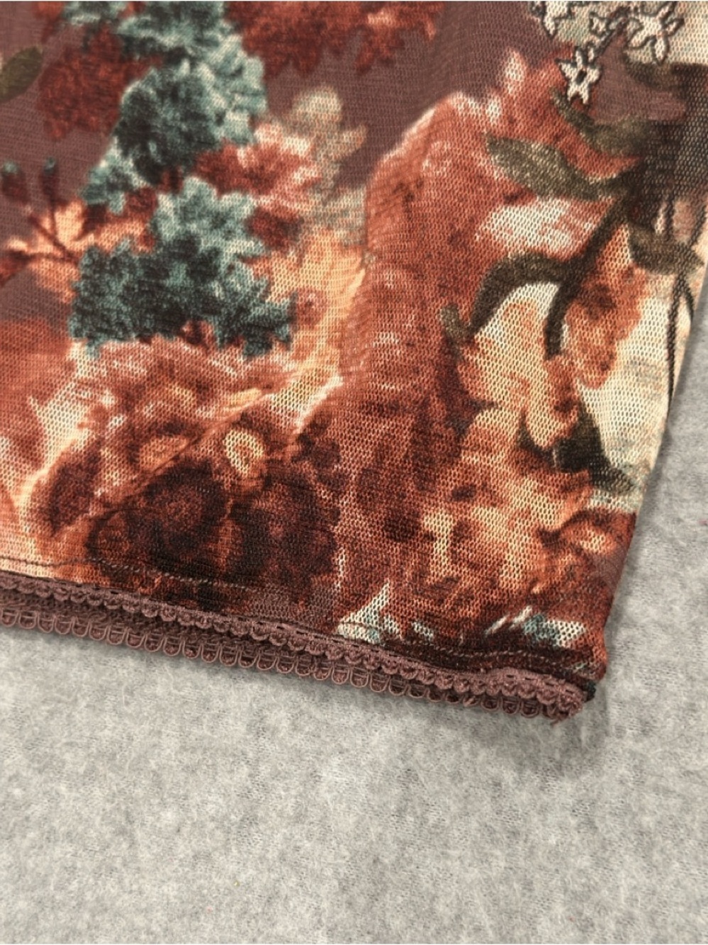 Olivaceous Anthropologie Brown Floral Mini Skirt - Picture 3 of 9